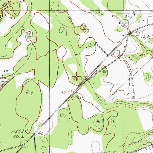 Topographic Map of Oak Grove School, SC