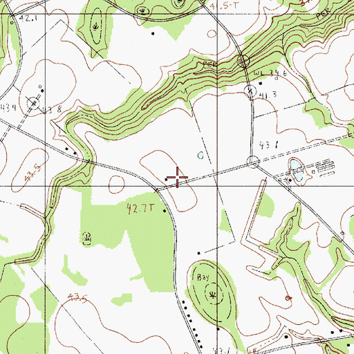 Topographic Map of Oak Grove School, SC