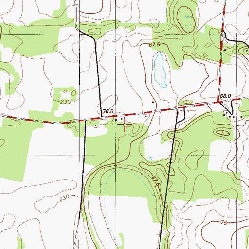 Topographic Map of Oak Grove School, SC