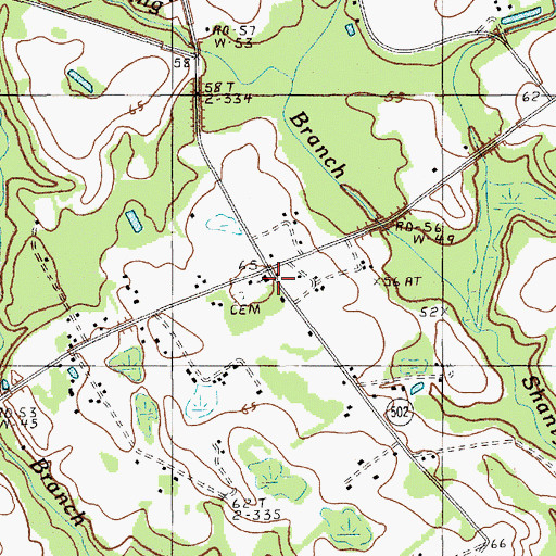 Topographic Map of Oak Grove School, SC