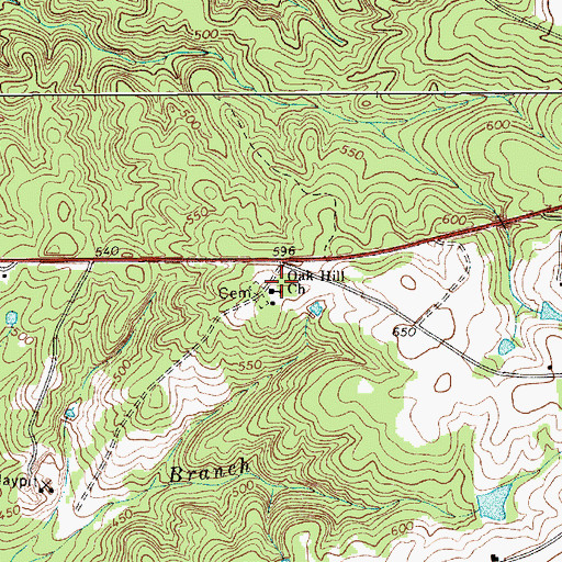 Topographic Map of Oak Hill Church, SC
