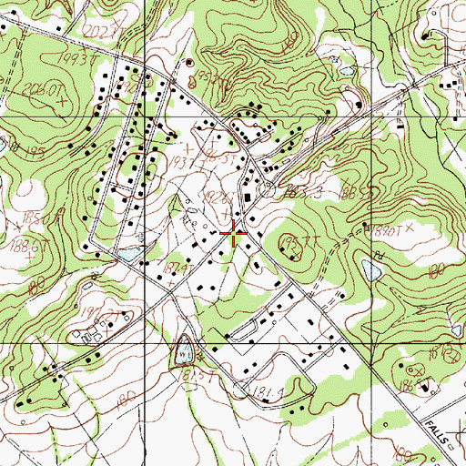 Topographic Map of Oak Ridge School, SC