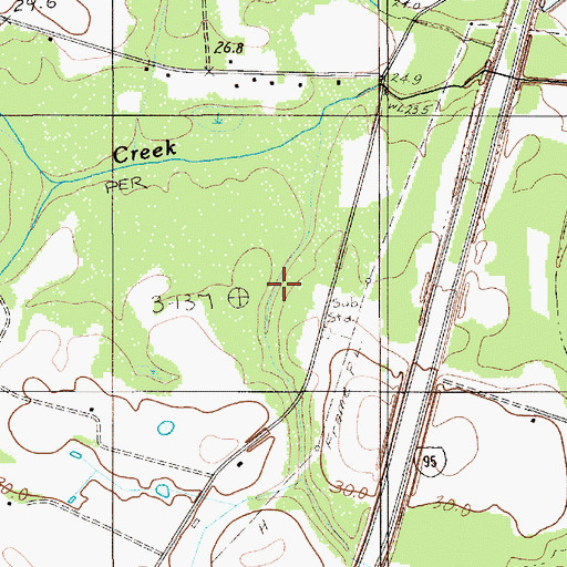 Topographic Map of Oak Villa School, SC