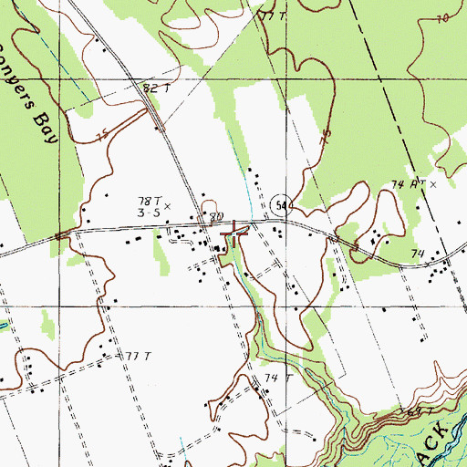 Topographic Map of Oakdale School, SC