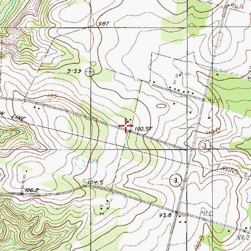 Topographic Map of Oakland School, SC