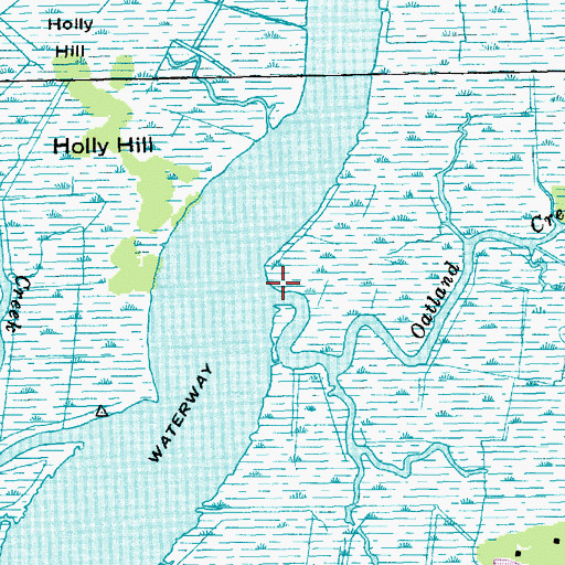 Topographic Map of Oatland Creek, SC