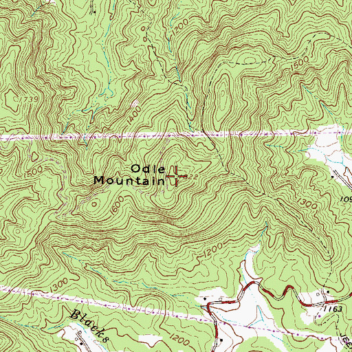 Topographic Map of Odle Mountain, SC