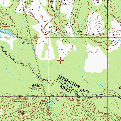 Topographic Map of Old Bay, SC