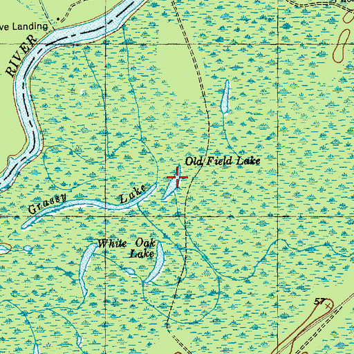 Topographic Map of Old Field Lake, SC