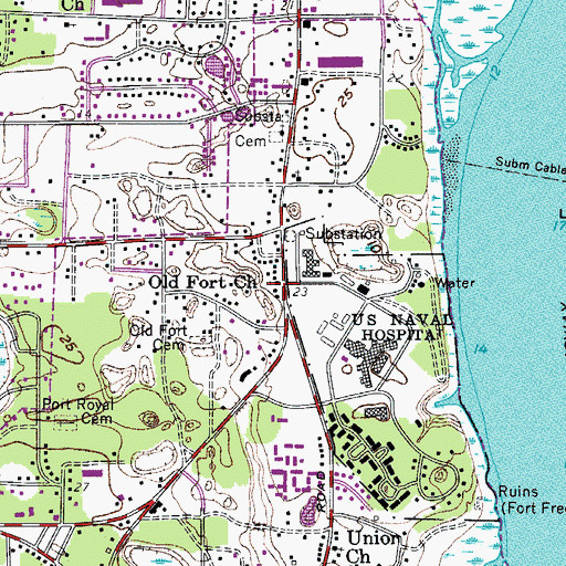 Topographic Map of Old Fort Church, SC