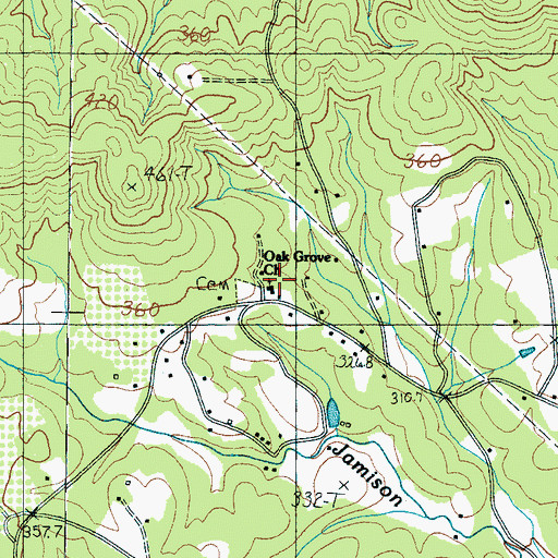 Topographic Map of Old Grove Church, SC