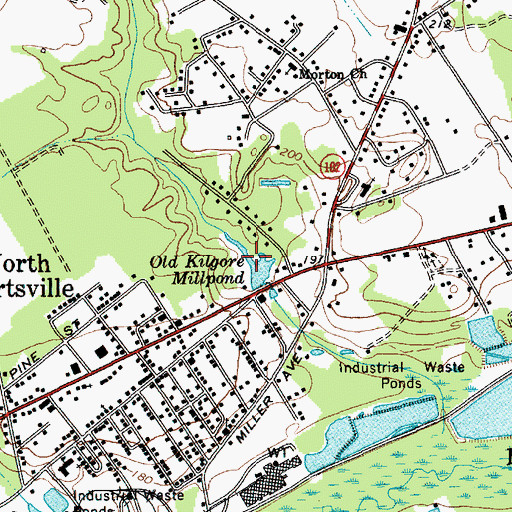 Topographic Map of Old Kilgore Millpond, SC