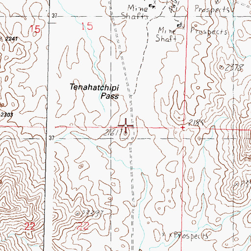 Topographic Map of Tenahatchipi Pass, AZ