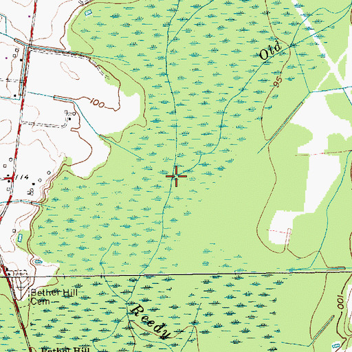 Topographic Map of Old Mill Creek, SC