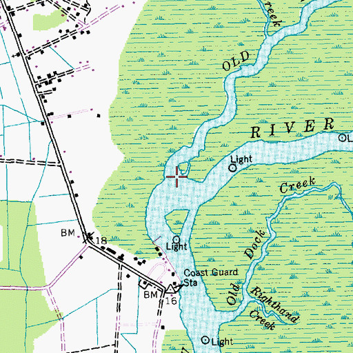 Topographic Map of Old River, SC