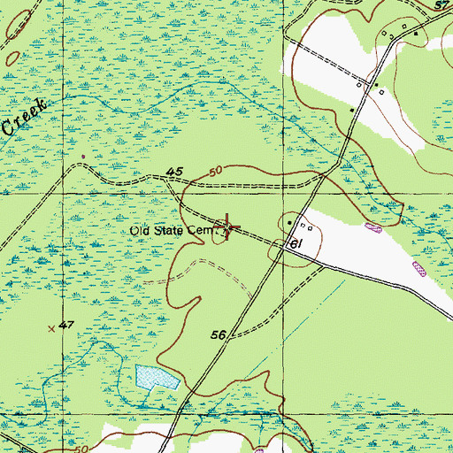 Topographic Map of Old State Cemetery, SC
