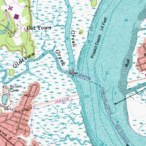 Topographic Map of Oldtown Creek, SC
