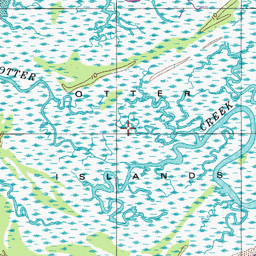 Topographic Map of Otter Islands, SC