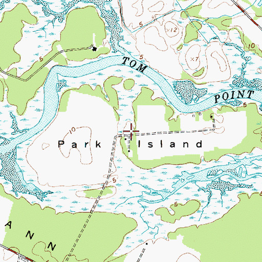 Topographic Map of Park Island, SC