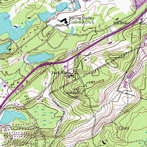 Topographic Map of Park View Church, SC