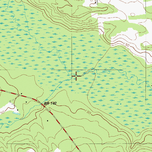 Topographic Map of Parker Branch, SC