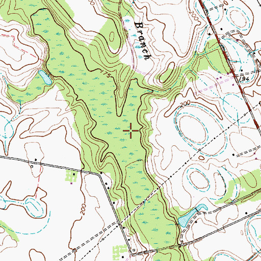 Topographic Map of Parker Branch, SC