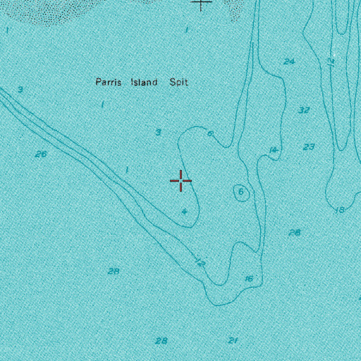 Topographic Map of Parris Island Spit, SC