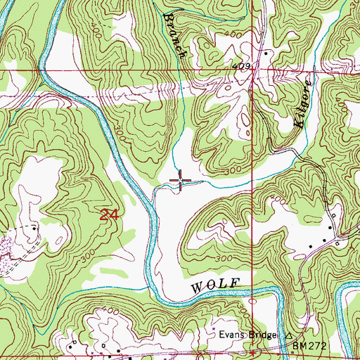 Topographic Map of McDuff Branch, AL