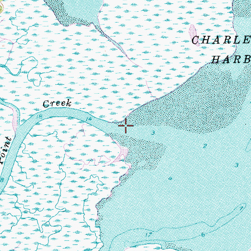 Topographic Map of Parrot Point Creek, SC