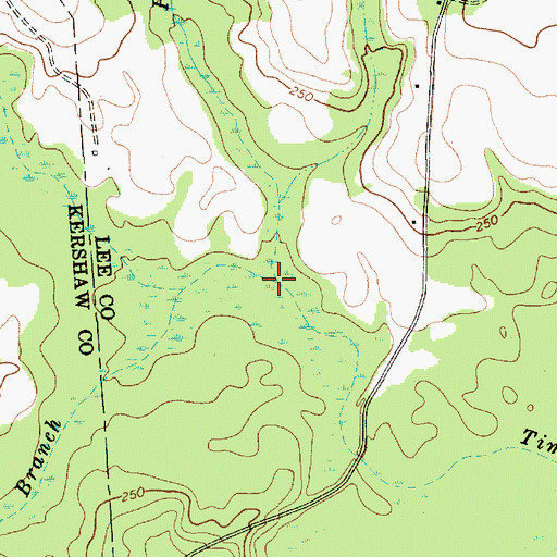 Topographic Map of Pates Mill Branch, SC