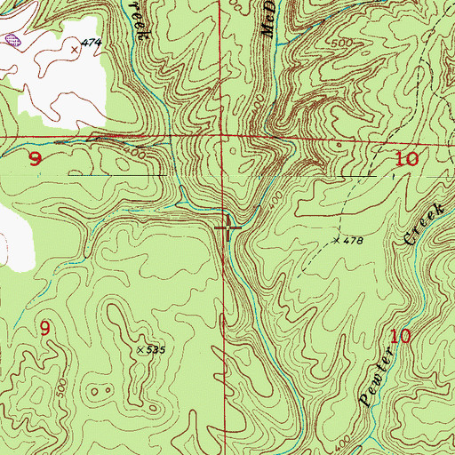 Topographic Map of McDuff Spring Branch, AL