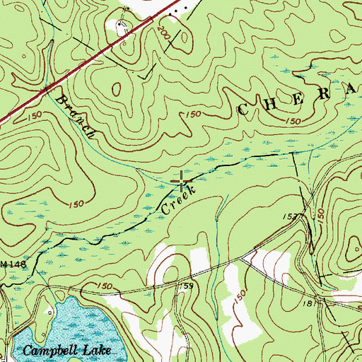Topographic Map of Pats Branch, SC