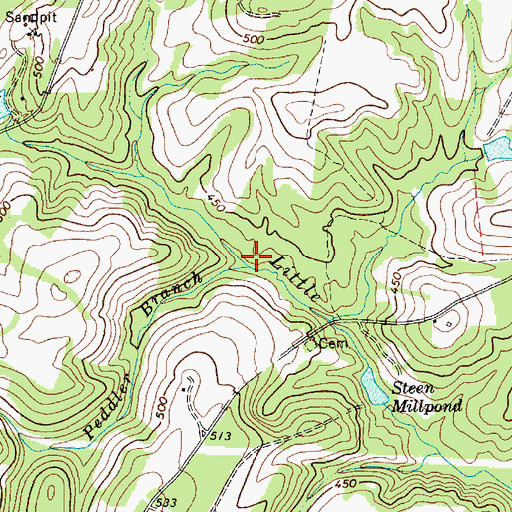 Topographic Map of Peddler Branch, SC