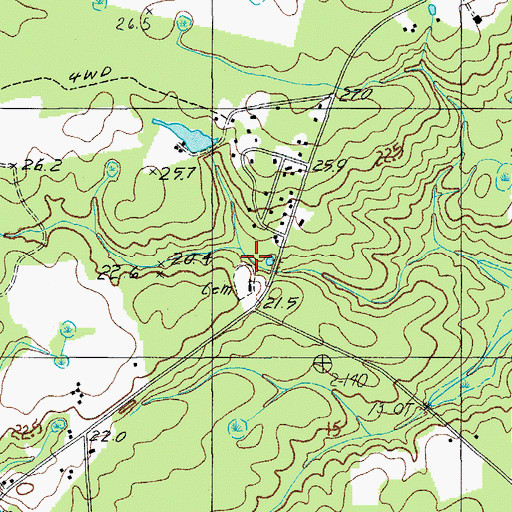 Topographic Map of Pemel School, SC