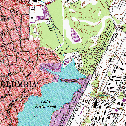 Topographic Map of Pen Branch, SC