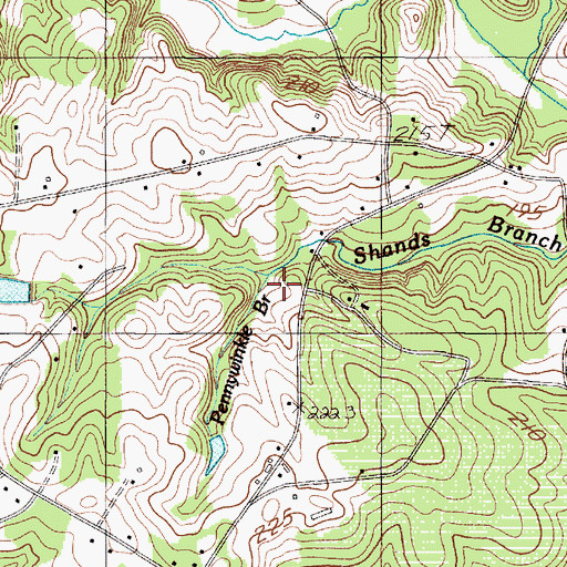 Topographic Map of Pennywinkle Branch, SC