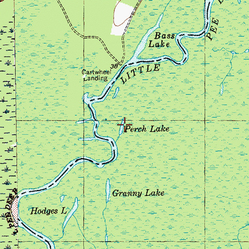 Topographic Map of Perch Lake, SC