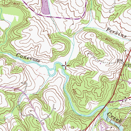 Topographic Map of Perkins Creek, SC