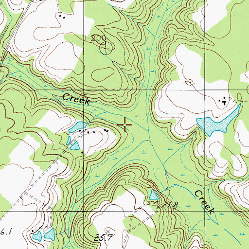 Topographic Map of Perry Creek, SC