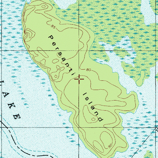 Topographic Map of Persanti Island, SC