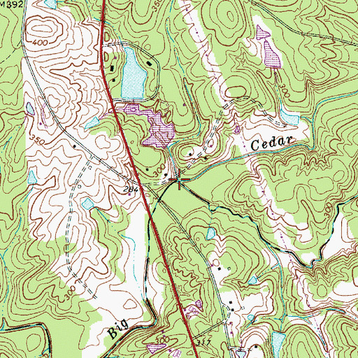 Topographic Map of Persimmon Fork, SC