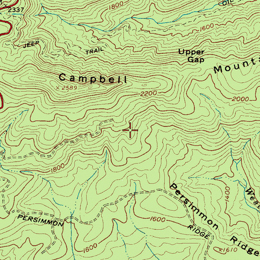 Topographic Map of Persimmon Ridge, SC