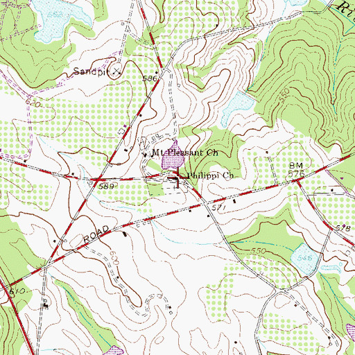 Topographic Map of Philippi Church, SC