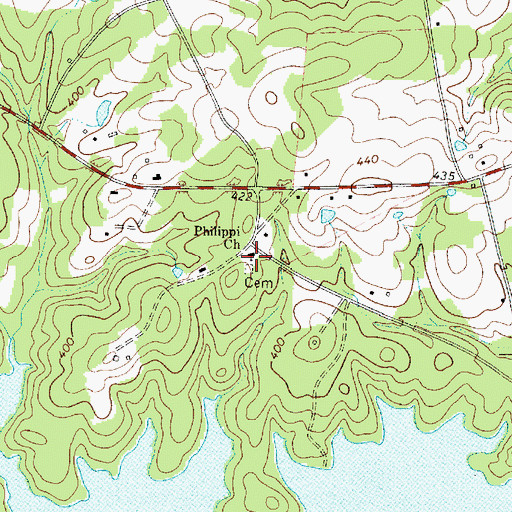 Topographic Map of Philippi Church, SC