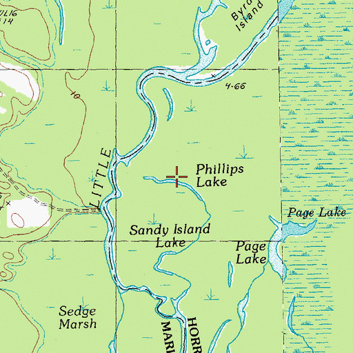 Topographic Map of Phillips Lake, SC