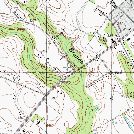 Topographic Map of Piedmont Cemetery, SC