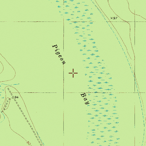 Topographic Map of Pigeon Bay, SC