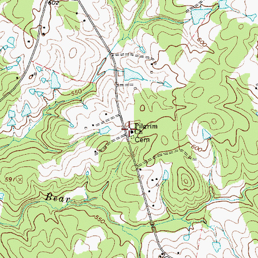Topographic Map of Pilgrim Church, SC