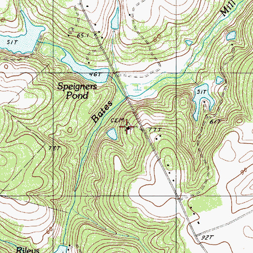 Topographic Map of Pilgrim Rest Church, SC