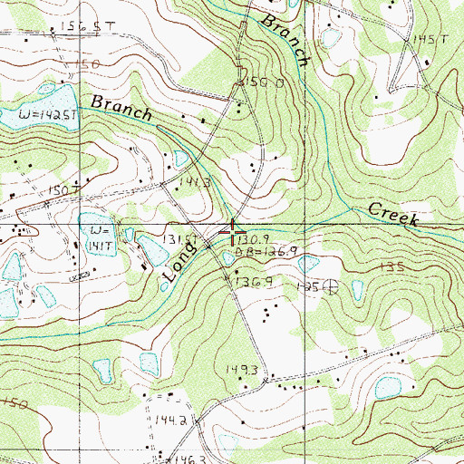 Topographic Map of Pine Branch, SC